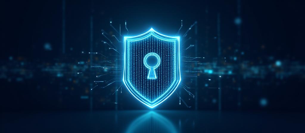 Abstract digital shield representing legal protection and enterprise security